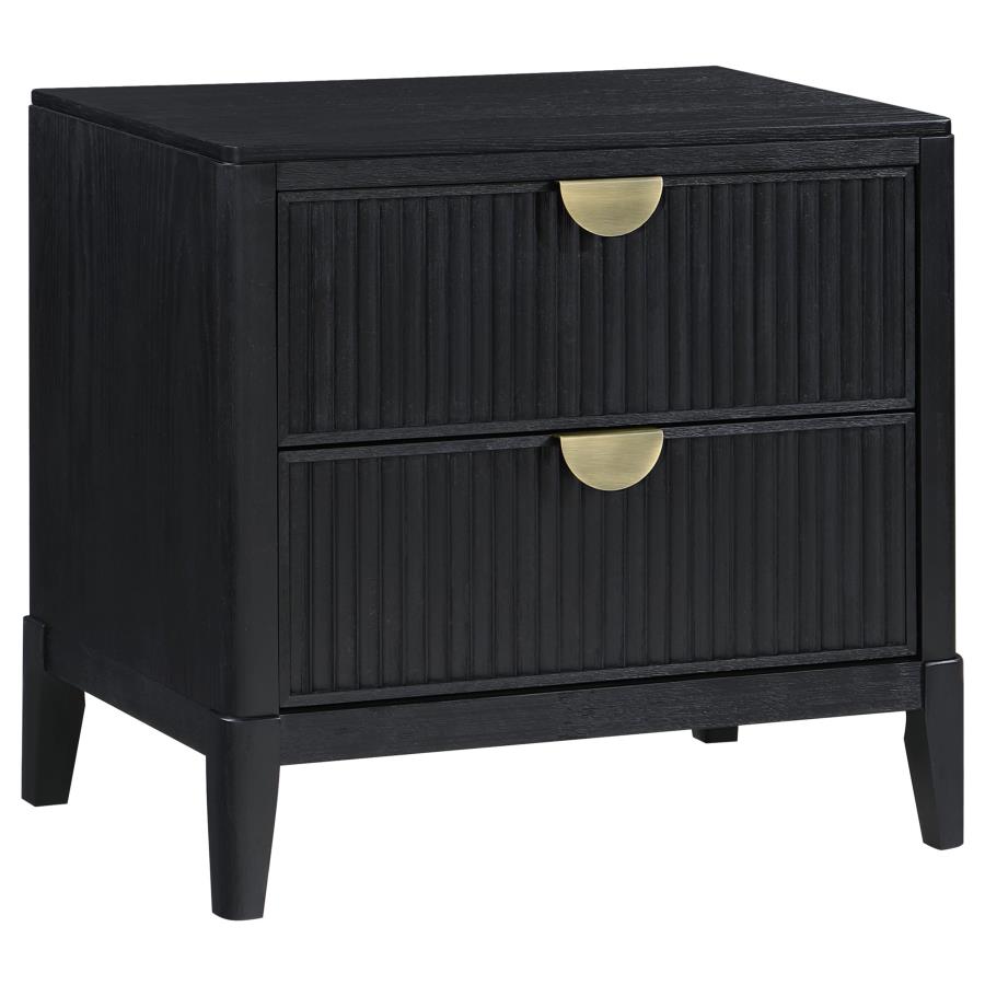 (image for) Brookmead 2-drawer Nightstand Black - Click Image to Close