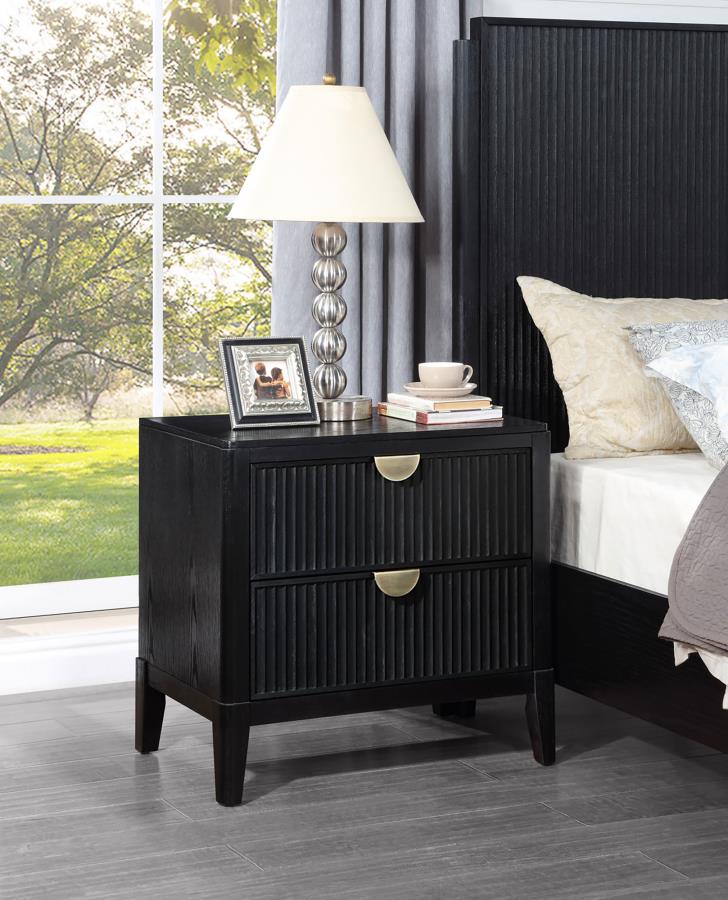 (image for) Brookmead 2-drawer Nightstand Black