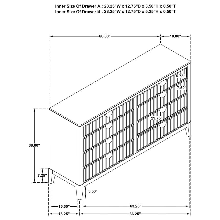 (image for) Brookmead 8-drawer Dresser Black