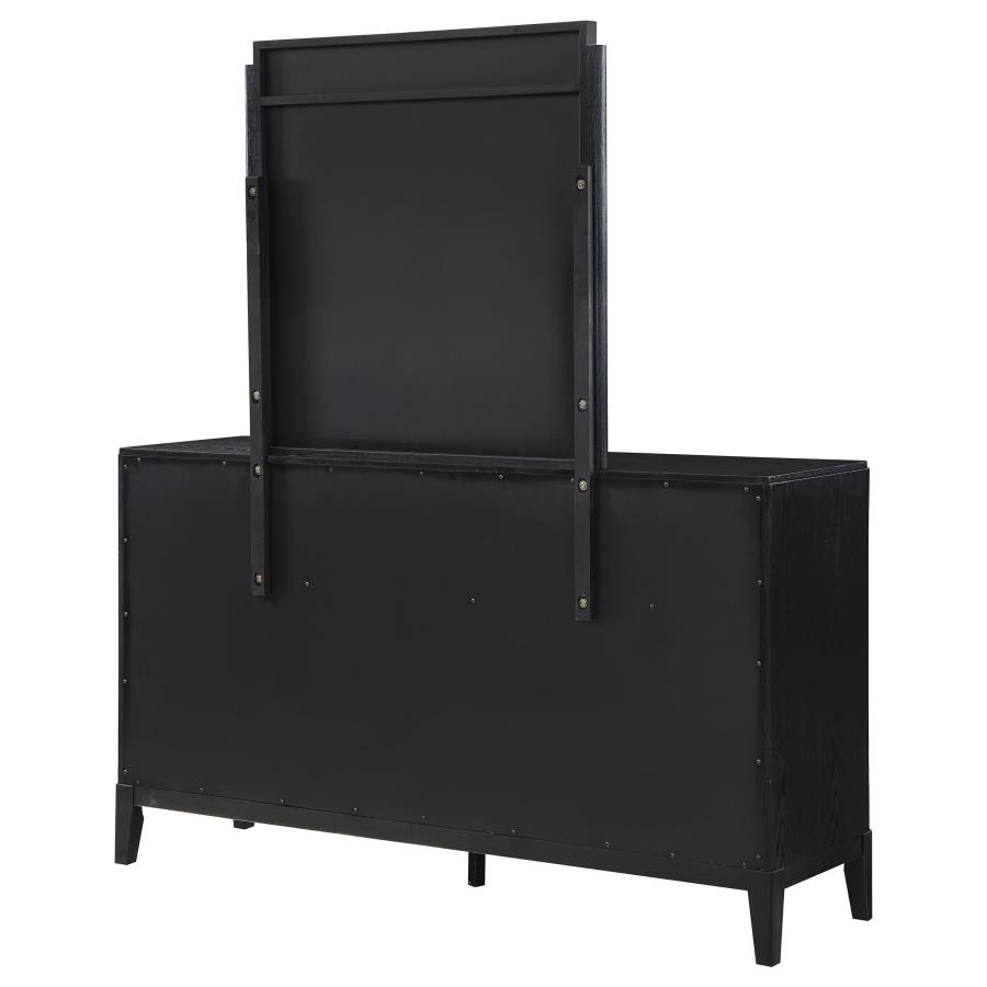 (image for) Brookmead 8-drawer Dresser with Mirror Black