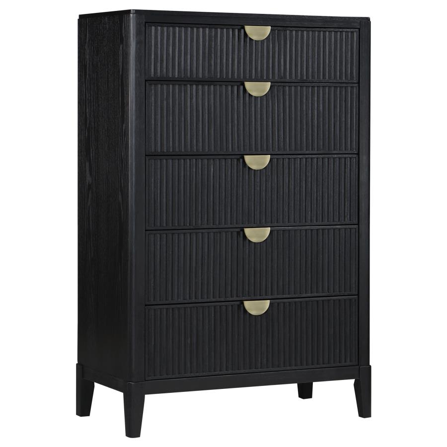 (image for) Brookmead 5-drawer Bedroom Chest Black - Click Image to Close