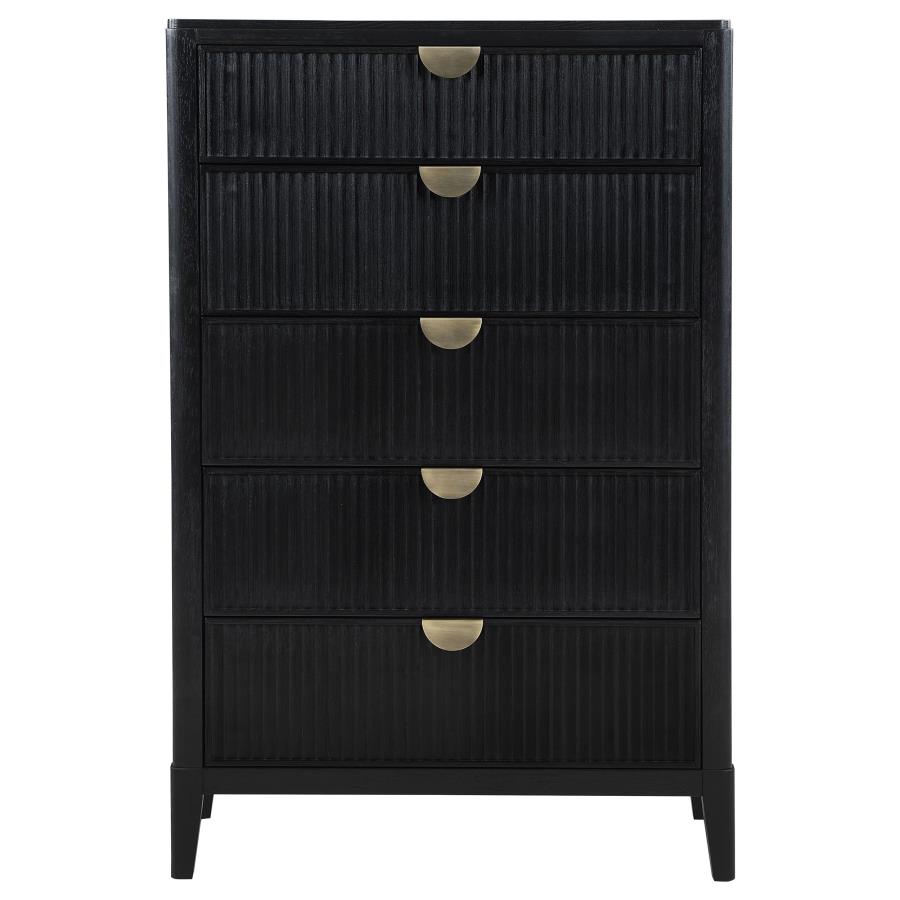 (image for) Brookmead 5-drawer Bedroom Chest Black