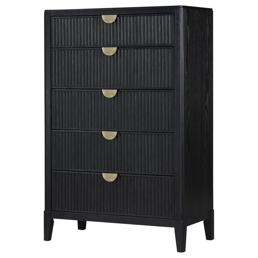 (image for) Brookmead 5-drawer Bedroom Chest Black