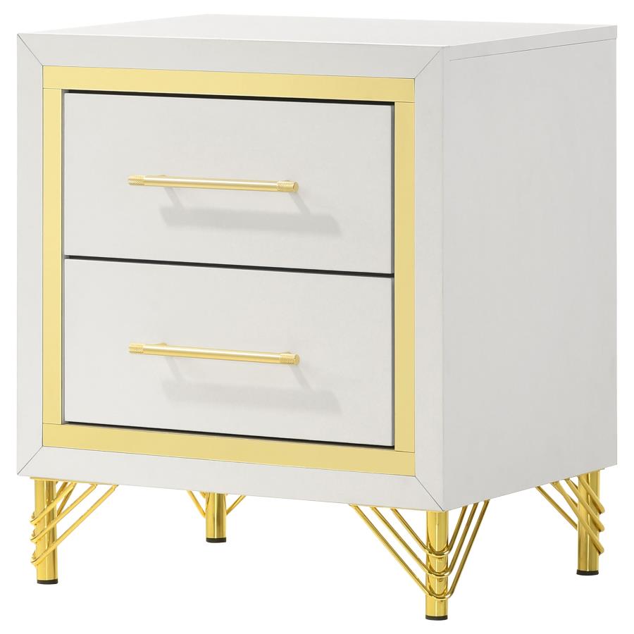 (image for) Lucia 2-drawer Nightstand White 