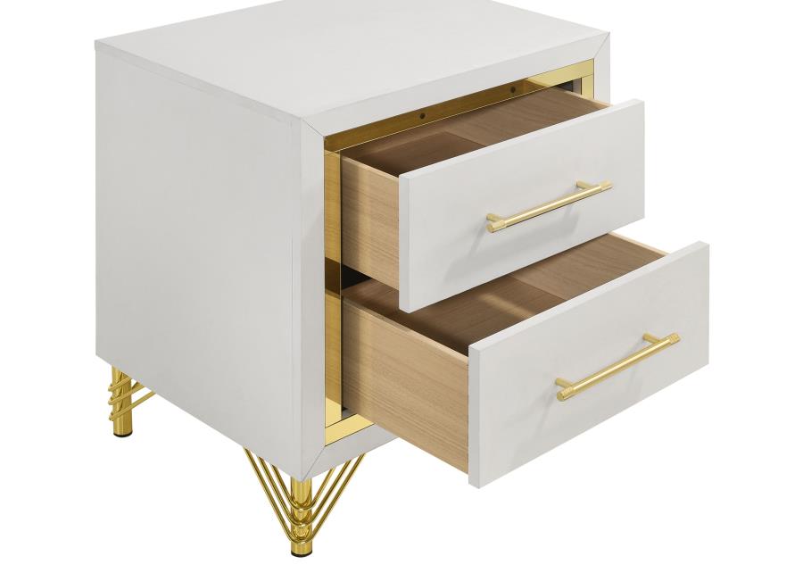 (image for) Lucia 2-drawer Nightstand White 