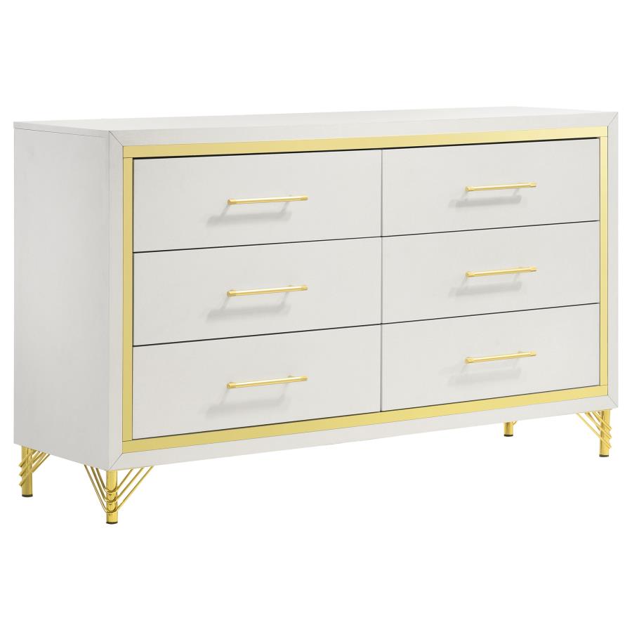 (image for) Lucia 6-drawer Dresser Cabinet White