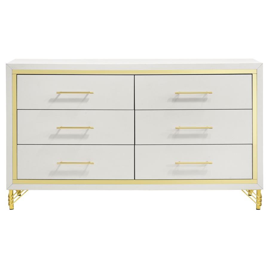 (image for) Lucia 6-drawer Dresser Cabinet White