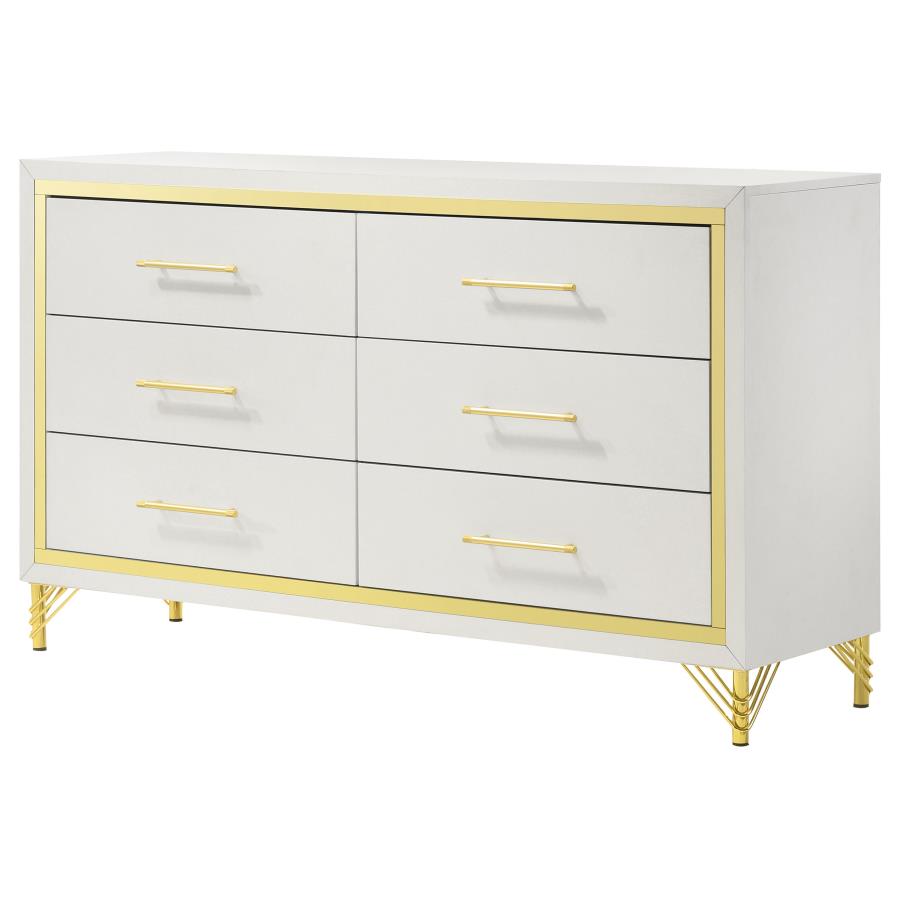 (image for) Lucia 6-drawer Dresser White 