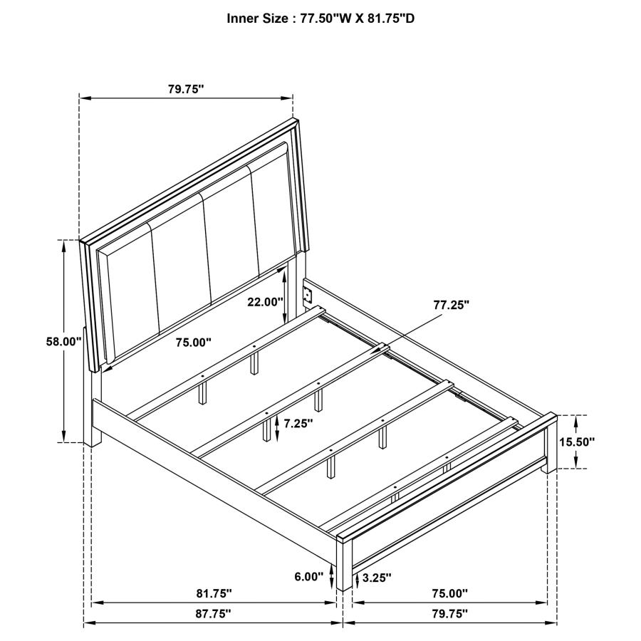 (image for) Kieran 4-piece Eastern King Bedroom Set Grey