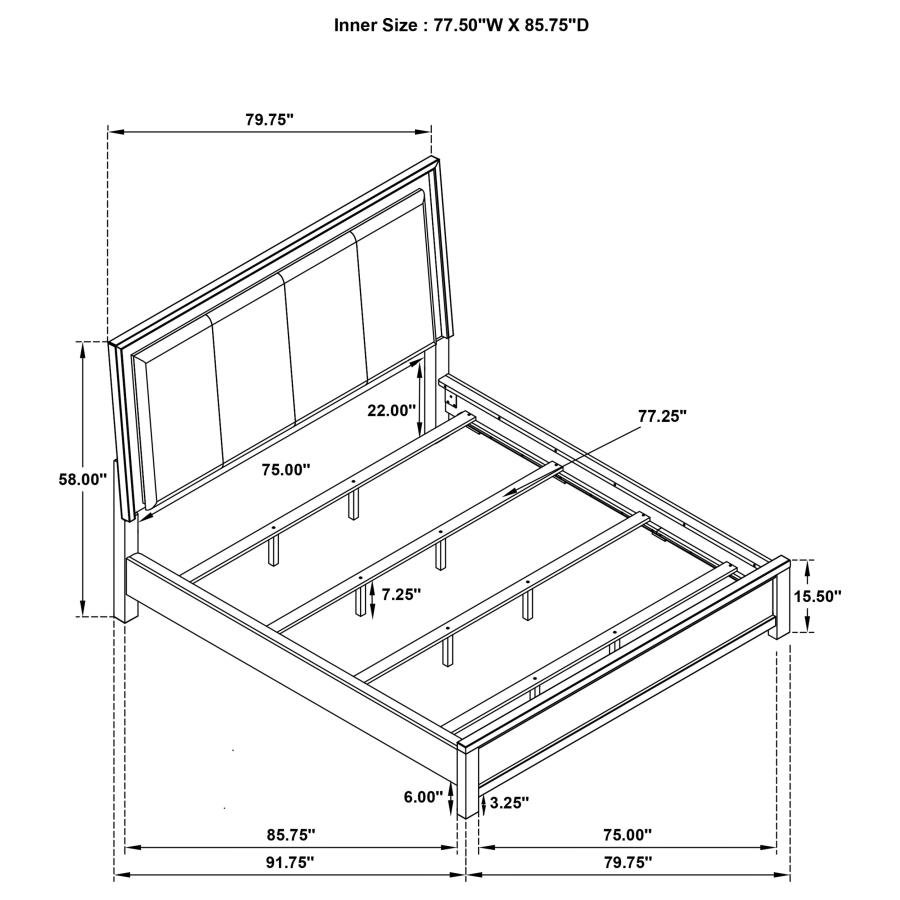 (image for) Kieran 4-piece California King Bedroom Set Grey