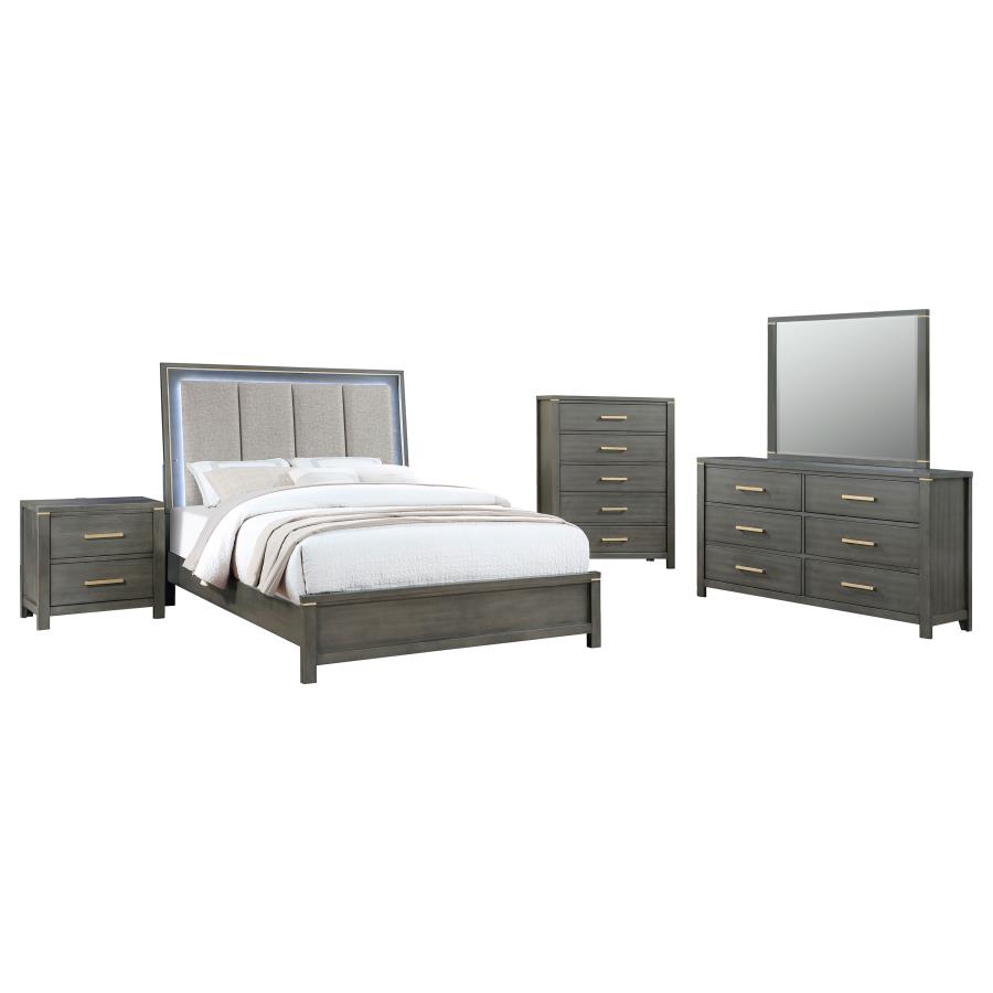 (image for) Kieran 5-piece California King Bedroom Set Grey