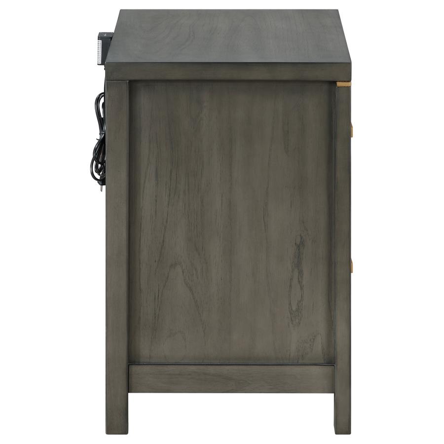 (image for) Kieran 2-drawer Nightstand Grey