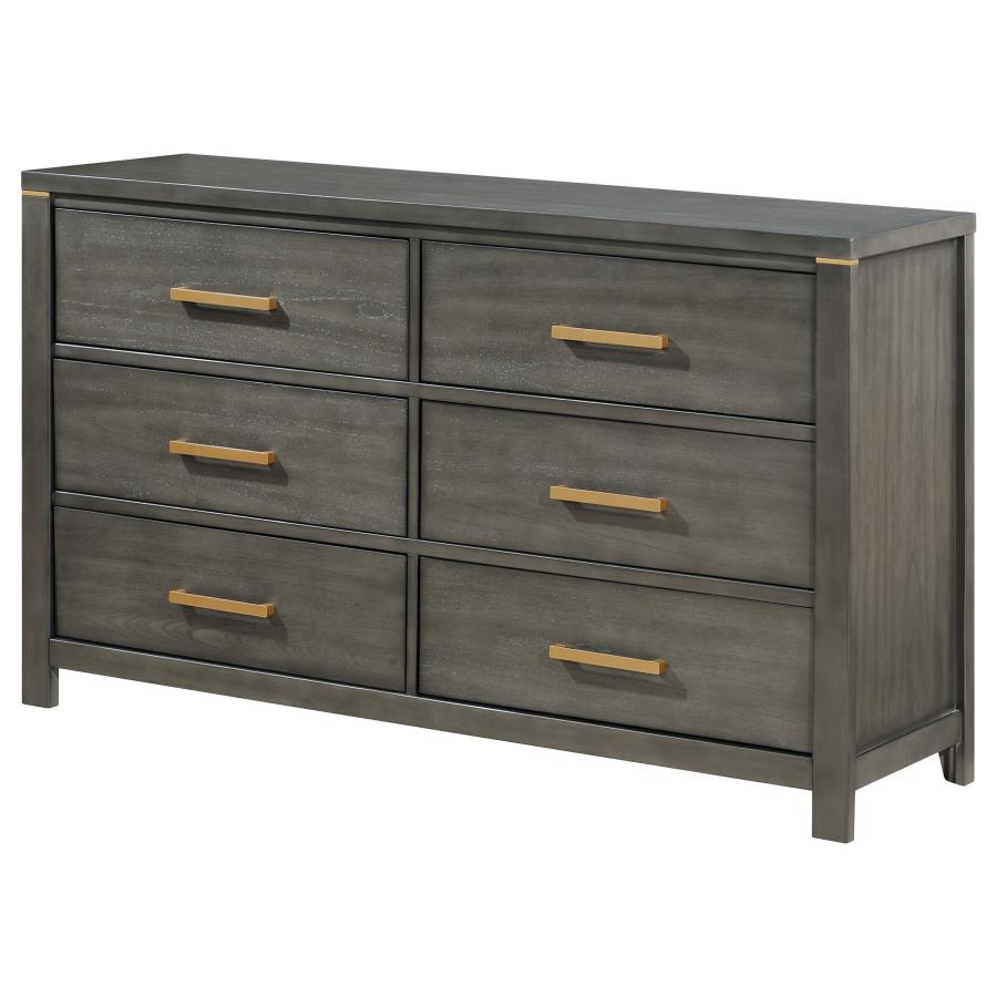 (image for) Kieran 6-drawer Dresser Grey