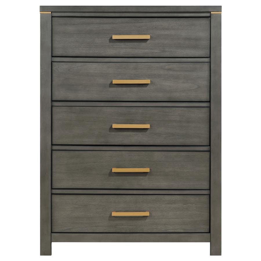 (image for) Kieran 5-drawer Bedroom Chest Grey