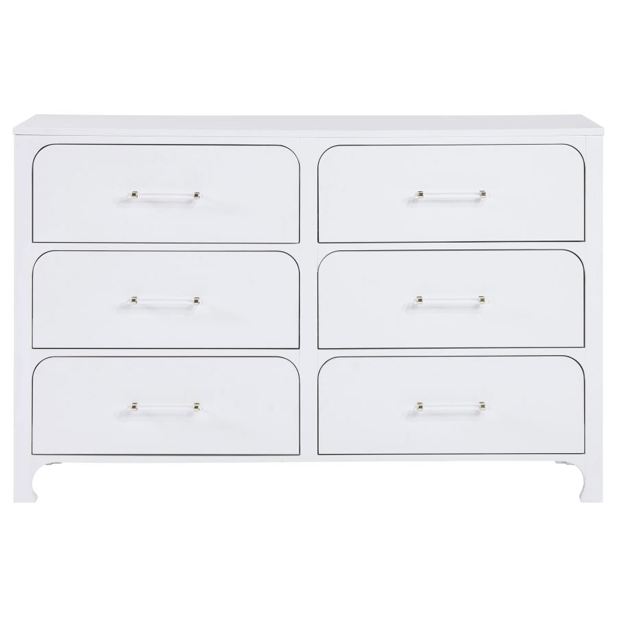 (image for) Anastasia 4-piece Eastern King Bedroom Set Pearl White