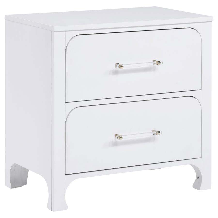 (image for) Anastasia 2-drawer Nightstand Pearl White - Click Image to Close