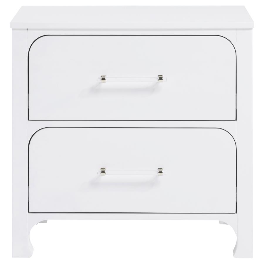 (image for) Anastasia 2-drawer Nightstand Pearl White