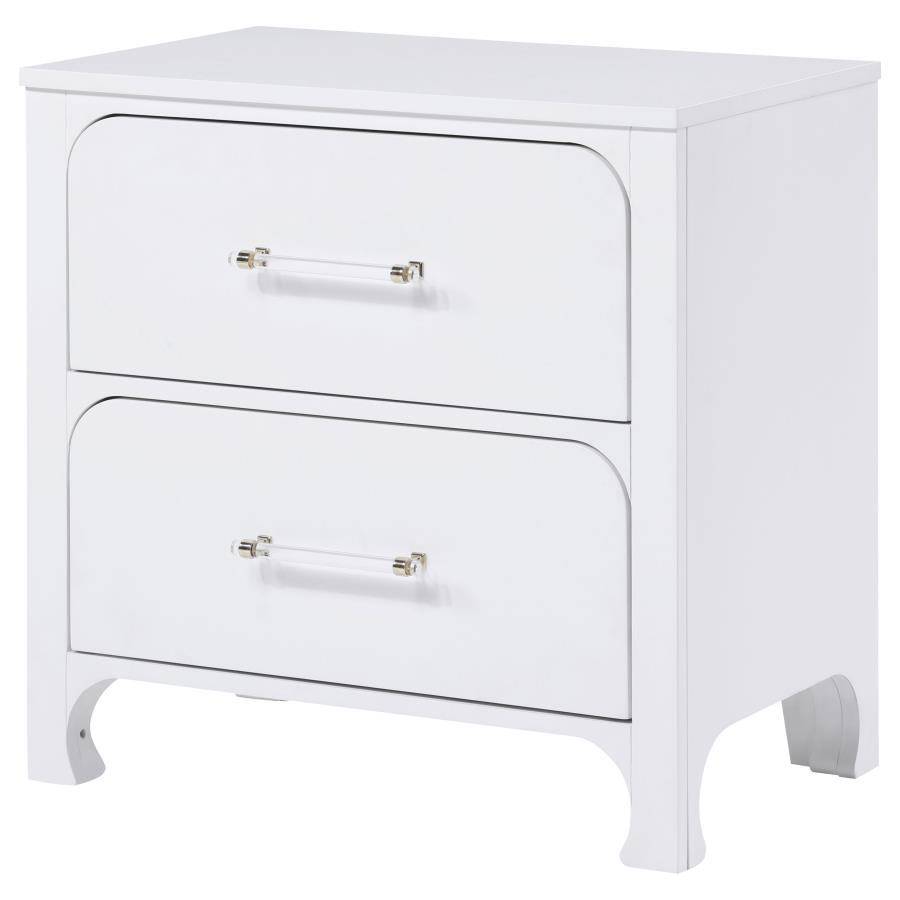 (image for) Anastasia 2-drawer Nightstand Pearl White