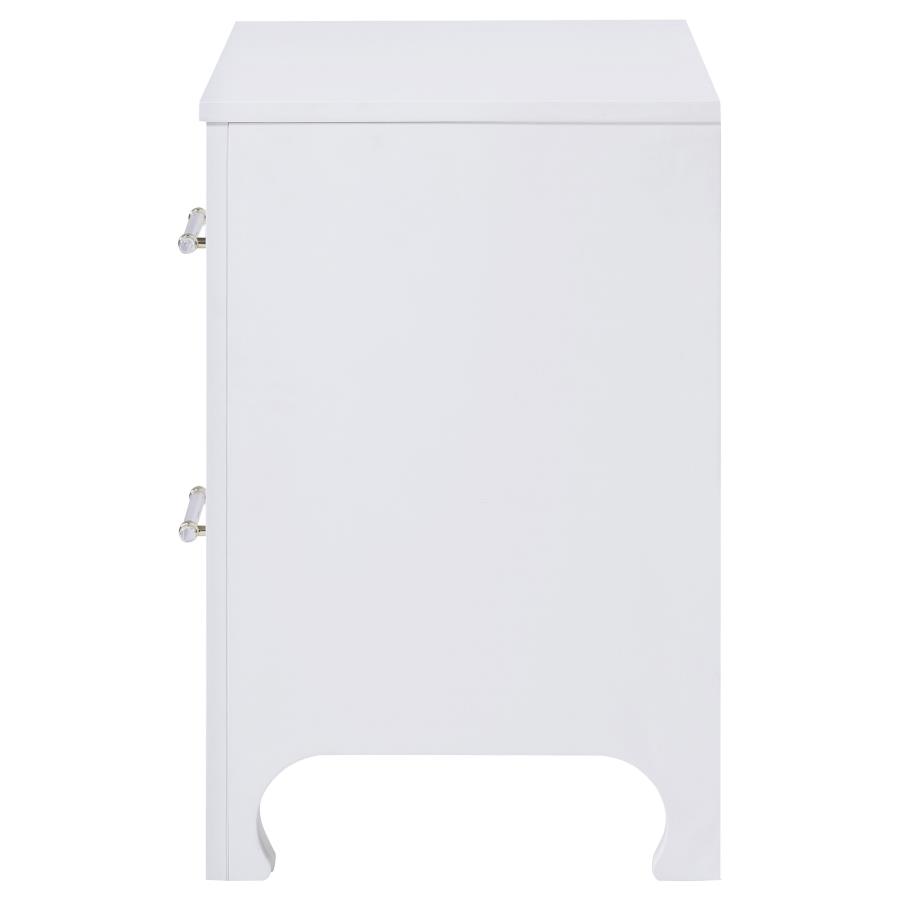 (image for) Anastasia 2-drawer Nightstand Pearl White