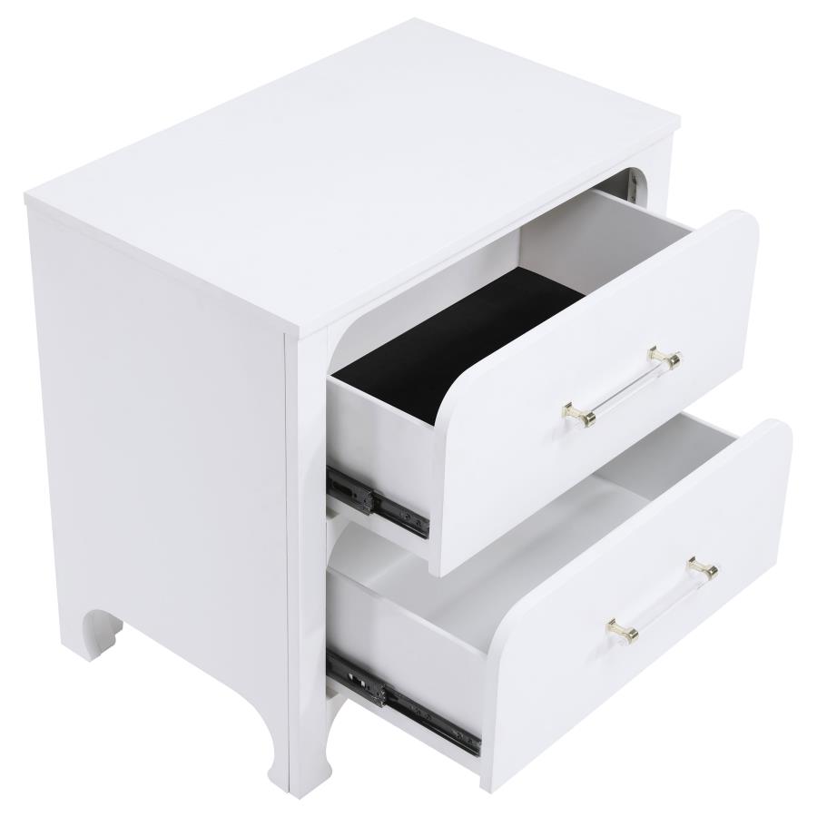 (image for) Anastasia 2-drawer Nightstand Pearl White