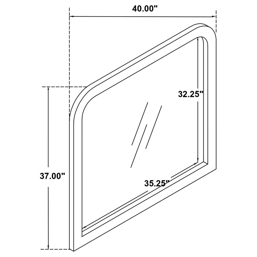 (image for) Anastasia Dresser Mirror Pearl White