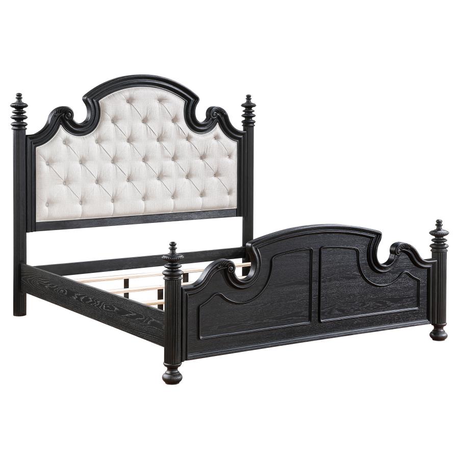 (image for) Celina Wood Eastern King Poster Bed Black