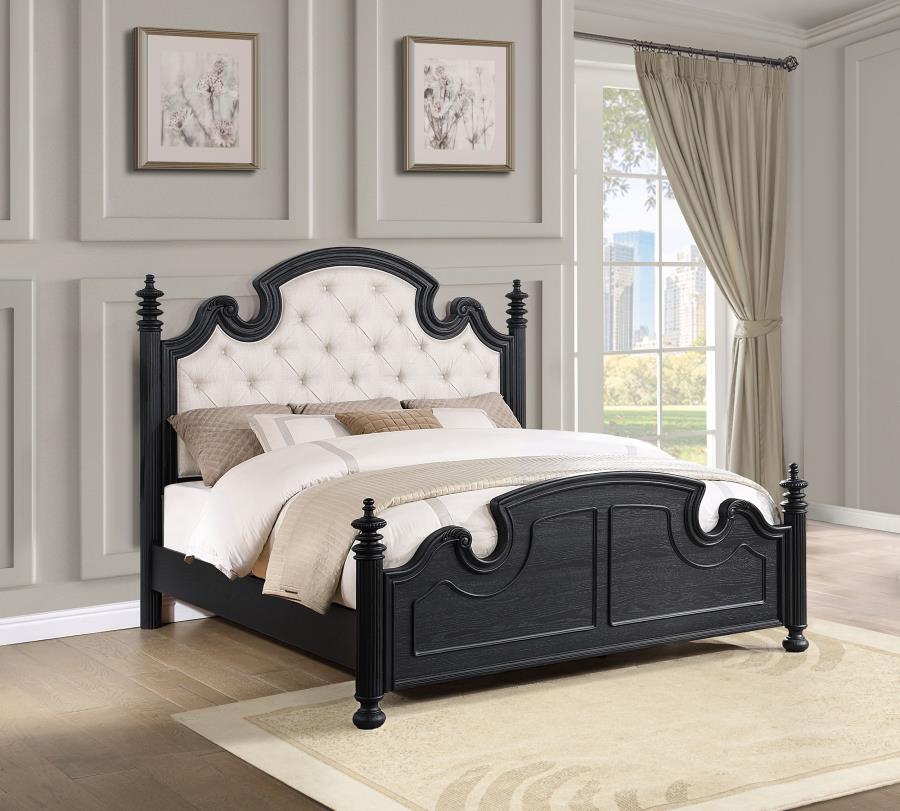 (image for) Celina Wood Queen Poster Bed Black