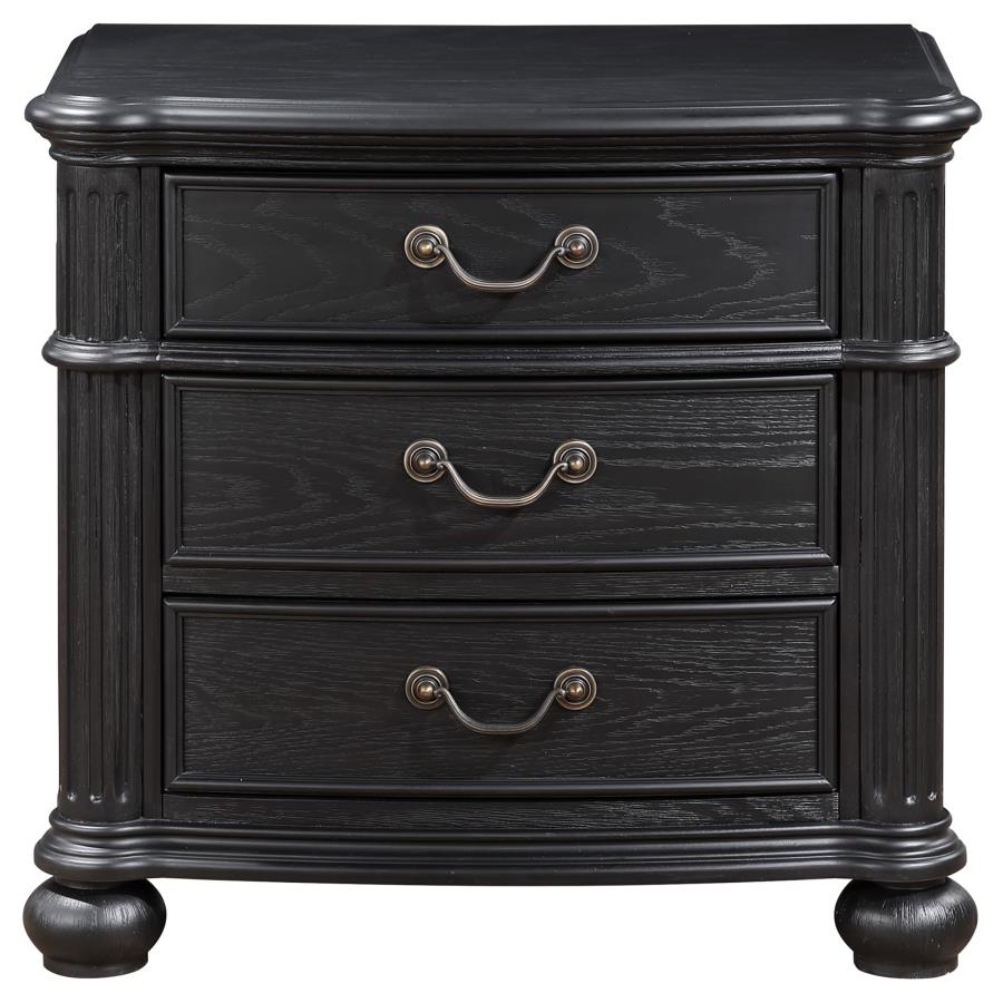 (image for) Celina 3-drawer Nightstand Black