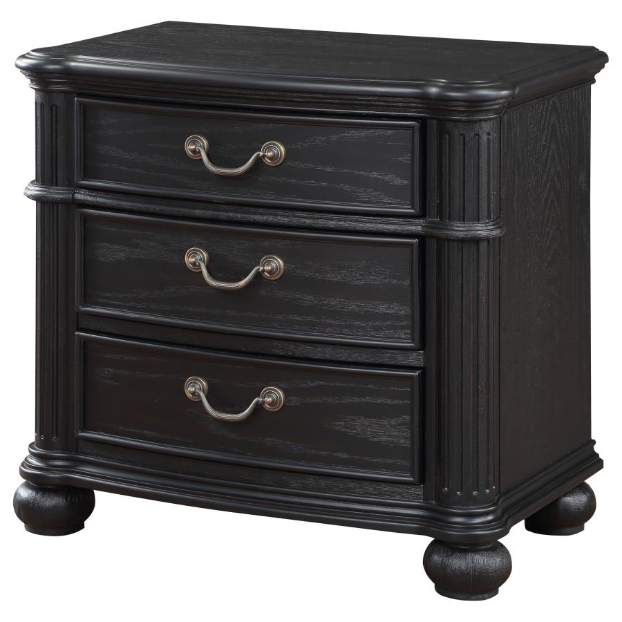 (image for) Celina 3-drawer Nightstand Black