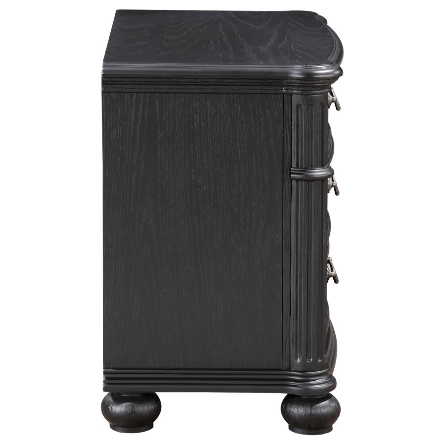 (image for) Celina 3-drawer Nightstand Black