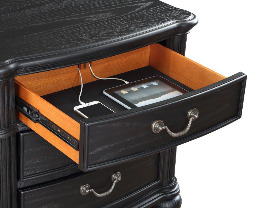 (image for) Celina 3-drawer Nightstand Black