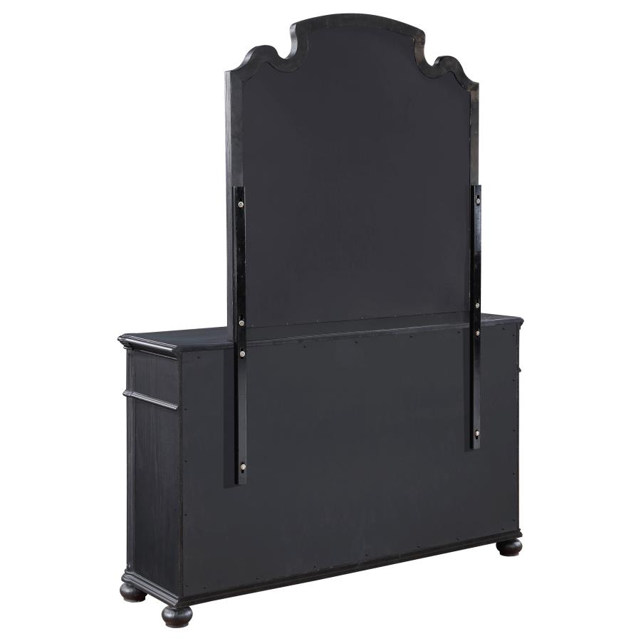 (image for) Celina 9-drawer Dresser with Mirror Black