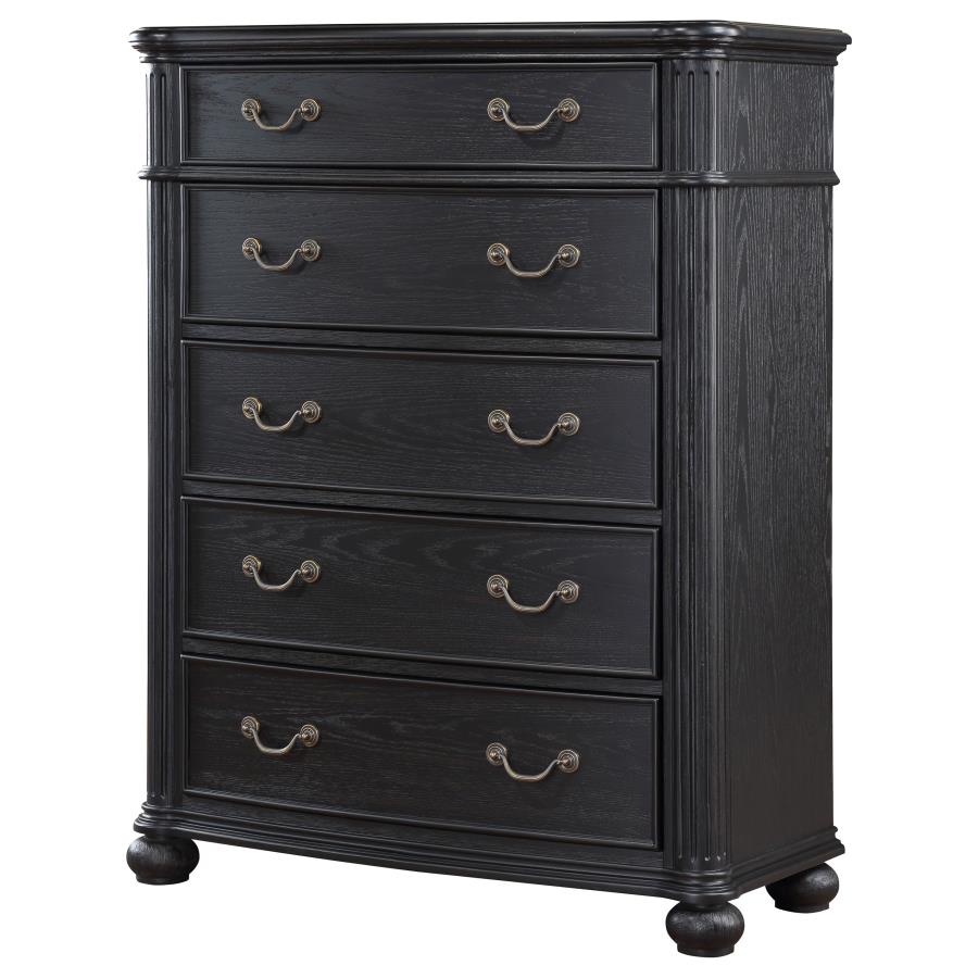 (image for) Celina 5-drawer Bedroom Chest Black