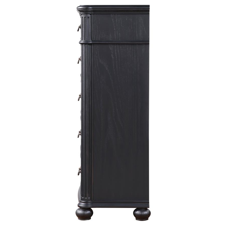 (image for) Celina 5-drawer Bedroom Chest Black