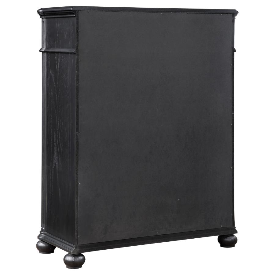 (image for) Celina 5-drawer Bedroom Chest Black