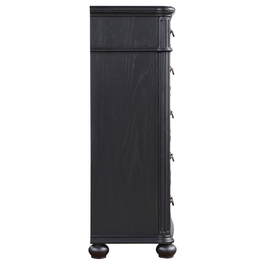 (image for) Celina 5-drawer Bedroom Chest Black