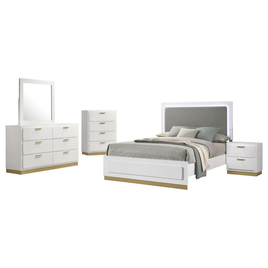 (image for) Caraway 5-piece California King Bedroom Set White