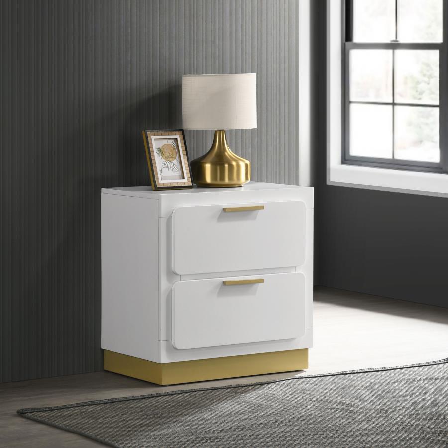 (image for) Caraway 2-drawer Nightstand White