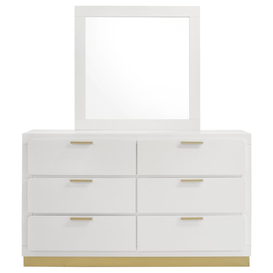 (image for) Caraway 6-drawer Dresser with Mirror White