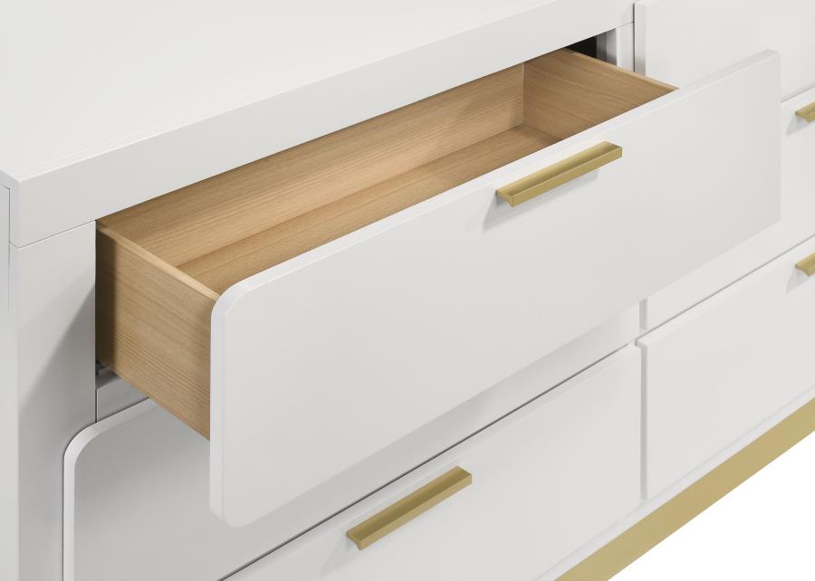 (image for) Caraway 6-drawer Dresser with Mirror White