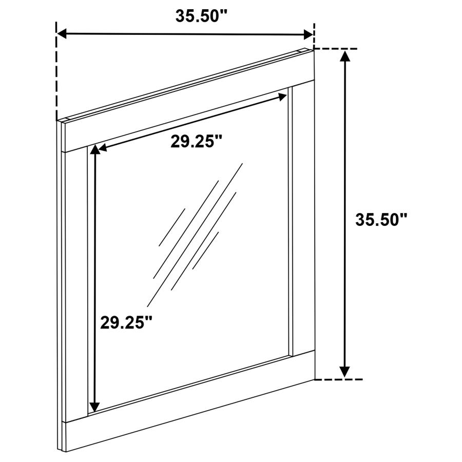 (image for) Caraway Dresser Mirror White