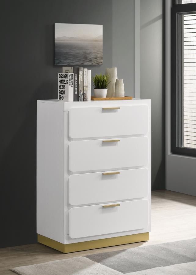 (image for) Caraway 4-drawer Bedroom Chest White