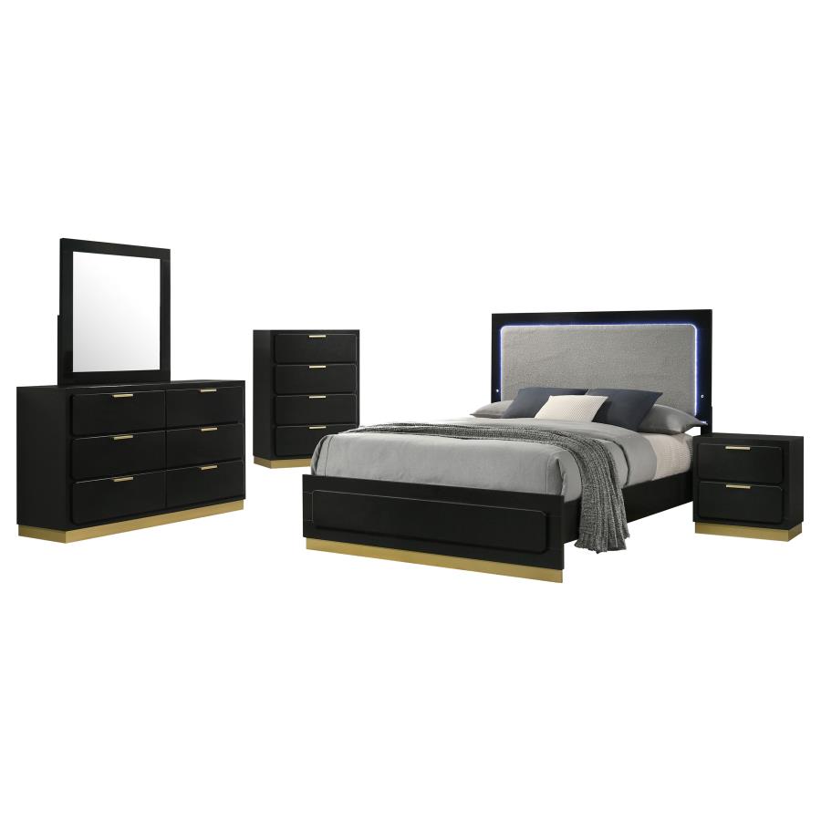 (image for) Caraway 5-piece California King Bedroom Set Black