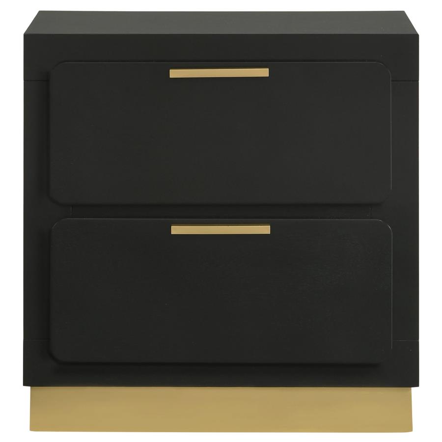 (image for) Caraway 2-drawer Nightstand Black