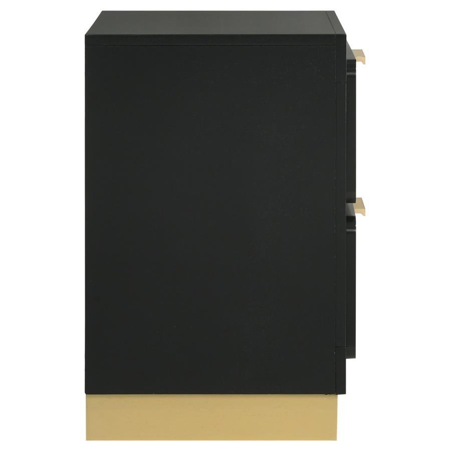 (image for) Caraway 2-drawer Nightstand Black