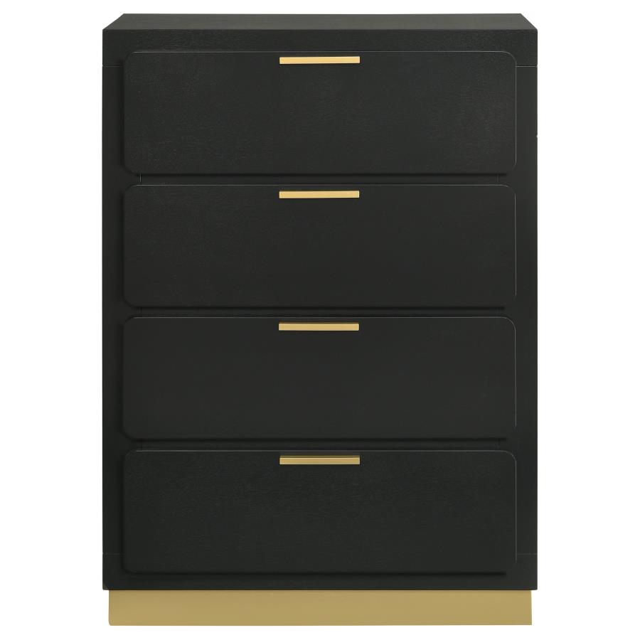 (image for) Caraway 4-drawer Bedroom Chest Black