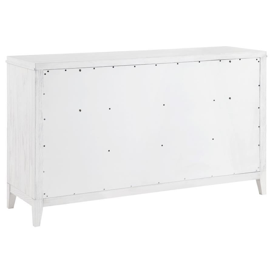 (image for) Marielle 6-drawer Bedroom Dresser Distressed White 