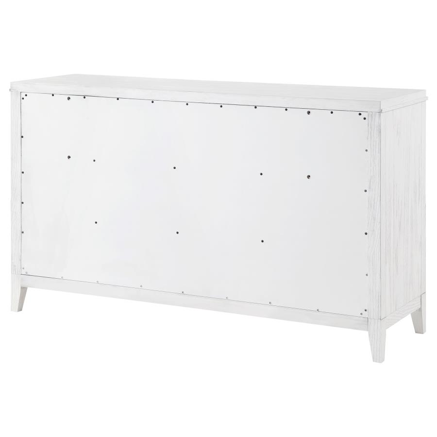 (image for) Marielle 6-drawer Bedroom Dresser Distressed White 