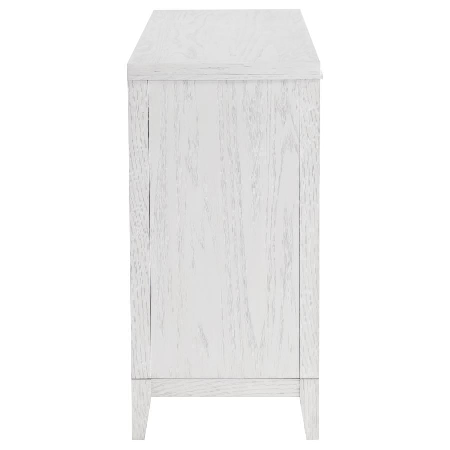 (image for) Marielle 6-drawer Bedroom Dresser Distressed White 