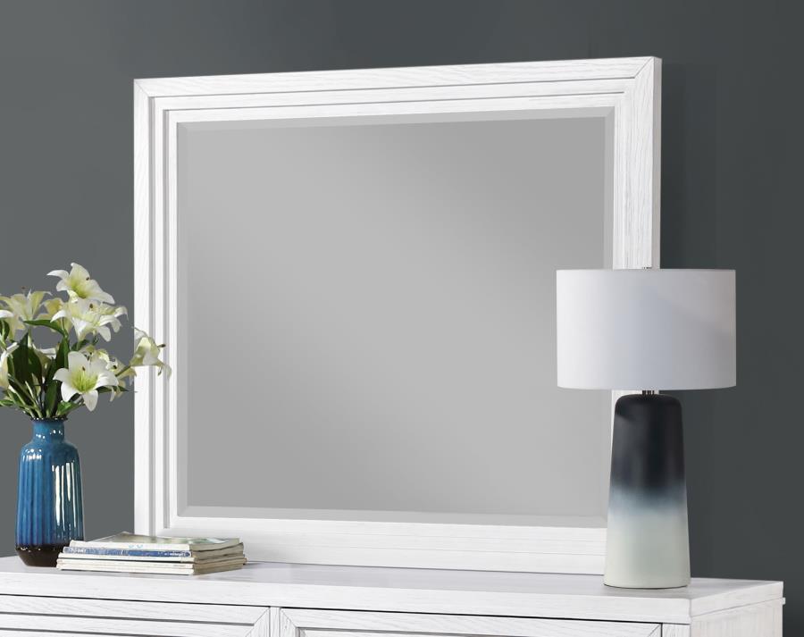 (image for) Marielle Dresser Mirror Distressed White 